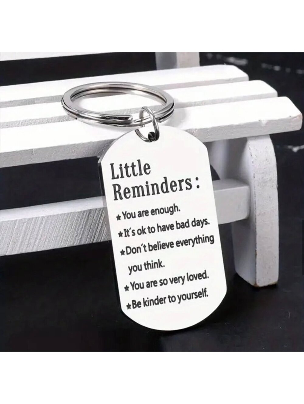 New - Stainless Steel Inspirational Keychain